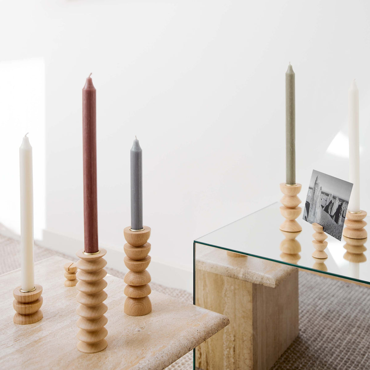 Totem Wooden Candle Holder - Tall Nº 2-4
