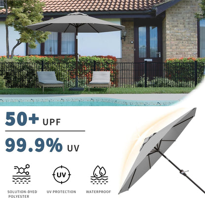 10 Foot Patio Umbrella With UV Protective Weather proof Fabric-3
