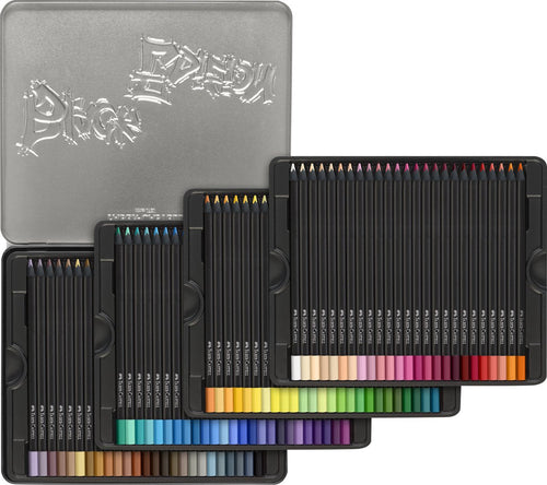 Faber-castell colored pencils - black edition - 100 pieces in tin case - fc-116490-0