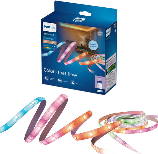 Philips Smart Lighting - led strip - lengte: 20m - rgbic - gekleurd en instelbaar wit licht - muzieksynchronisatie - werkt met de wiz app - wifi-0