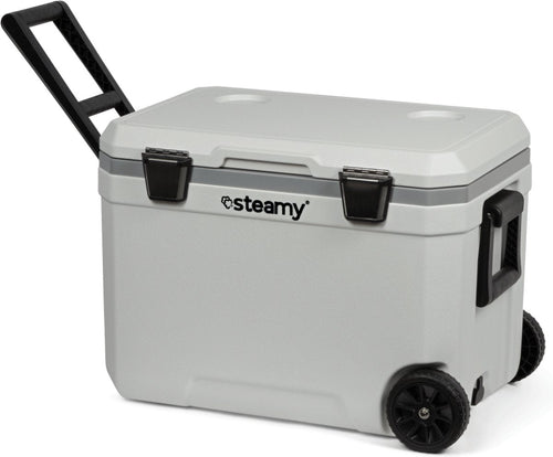 Steamy marine 45 roller - grote koelbox op wielen - speciaal voor op de boot - 45 liter - wit-0