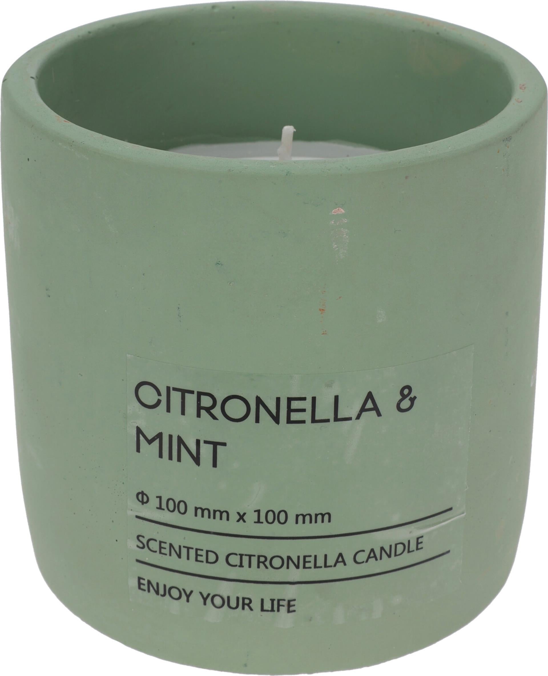 Pro garden citronella candle in pot 10cm green-0