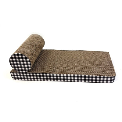 Happy pet tabby patch scratching mat chaise lounge cardboard-0