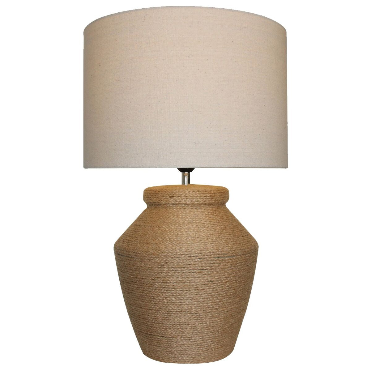 Candeeiro de Mesa com Base em Fibra Natural
