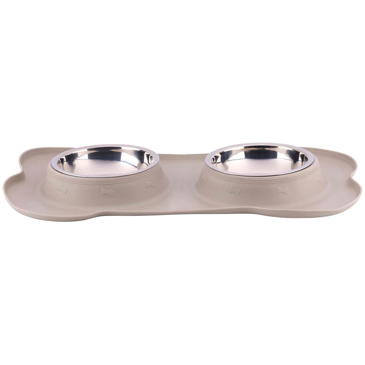 Pet food bowl with mat and steel bowl 45x27x4.2cm-0