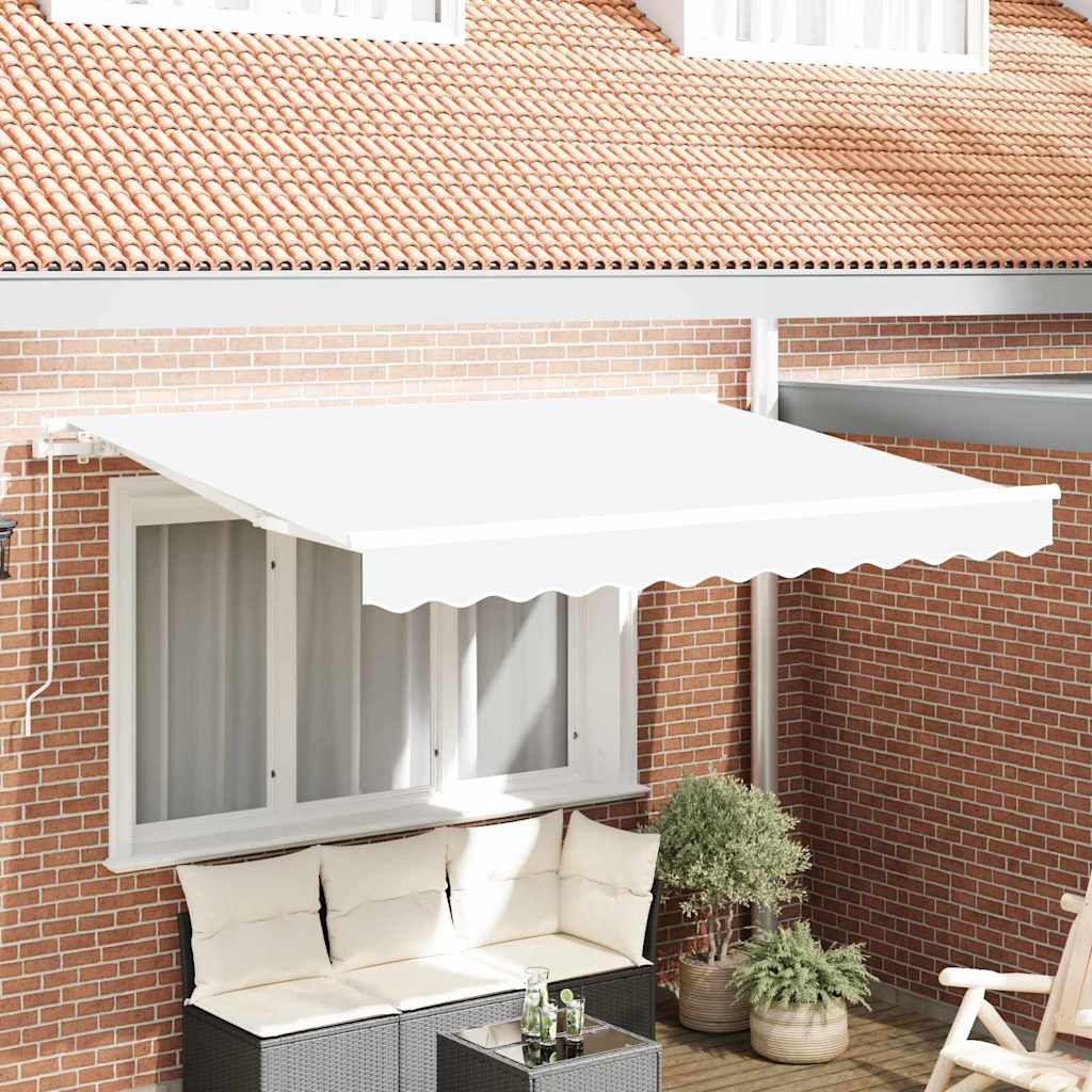 VidaXL Vervangend zonneschermdoek voor 3,5x2,5 m wit polyester-0