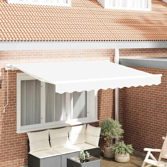 VidaXL Vervangend zonneschermdoek voor 3,5x2,5 m wit polyester-0