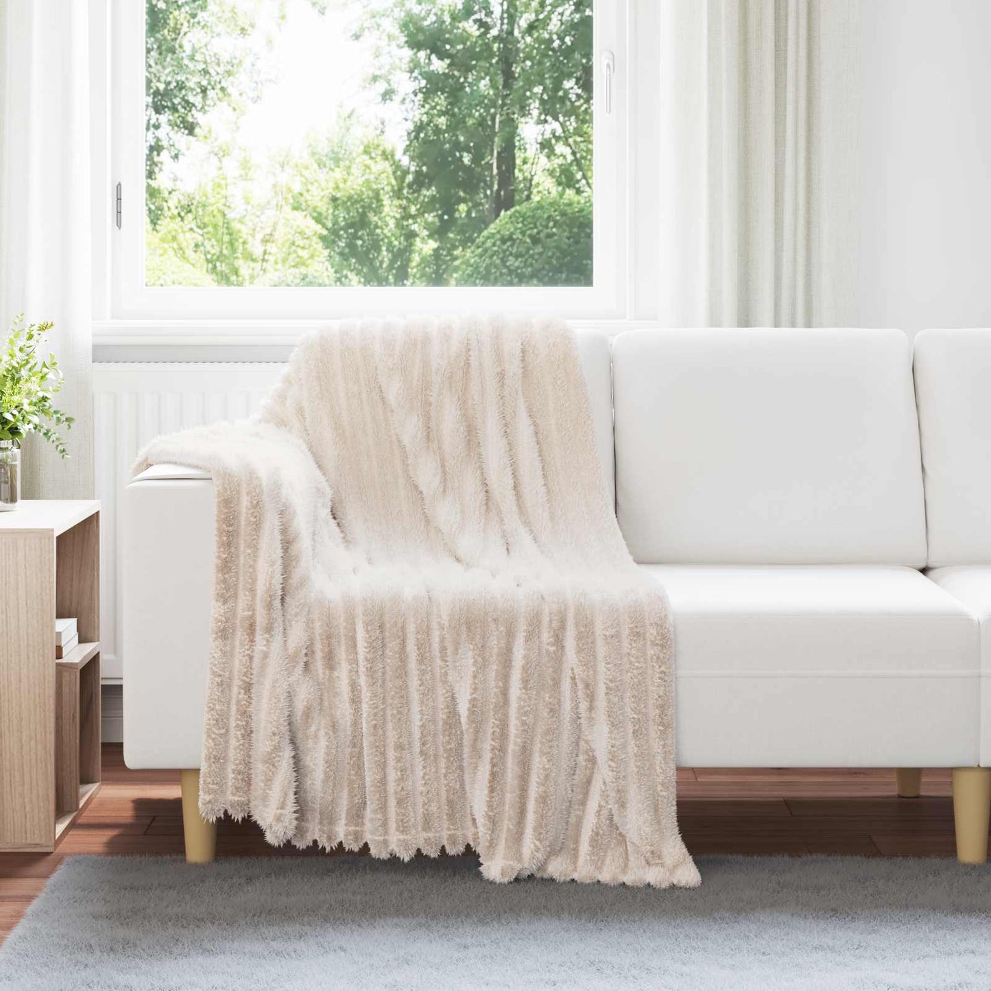 VidaXL Kleden 6 st beige 150 x 130 cm 2.85 kg fleece-0