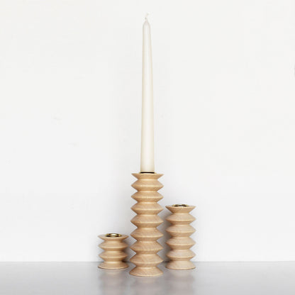 Totem Wooden Candle Holder - Tall Nº 2-2