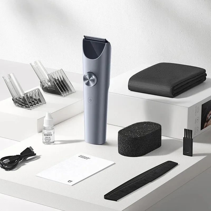 Professional Hair Clipper Digital Display Length Adjustments Grey-1
