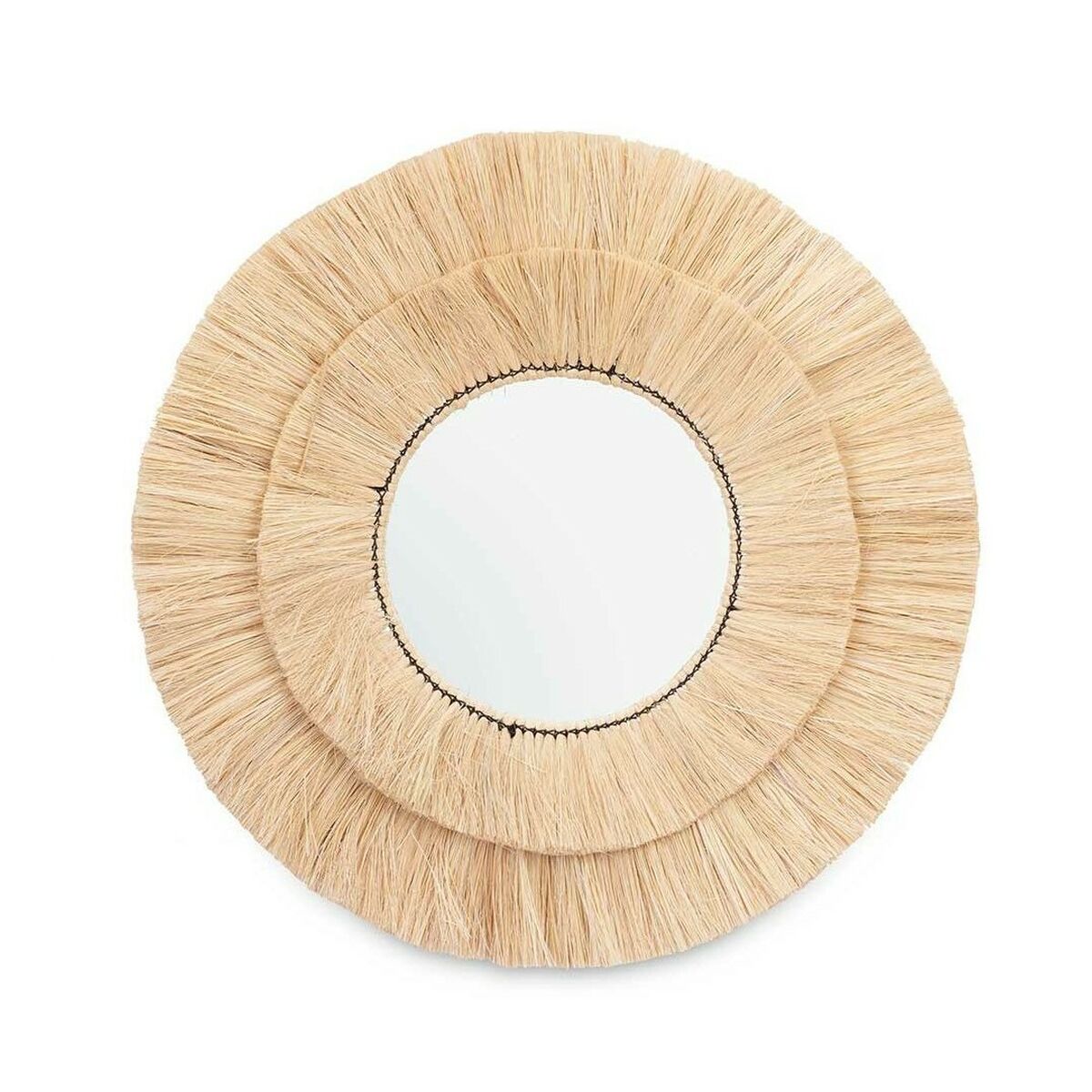 Espelho Decorativo em Fibra Natural