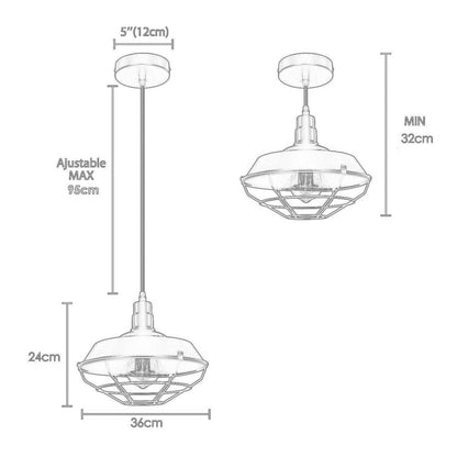 Blue Pendant Light Industrial Single Ceiling Hanging Lighting Fixture~1549-1