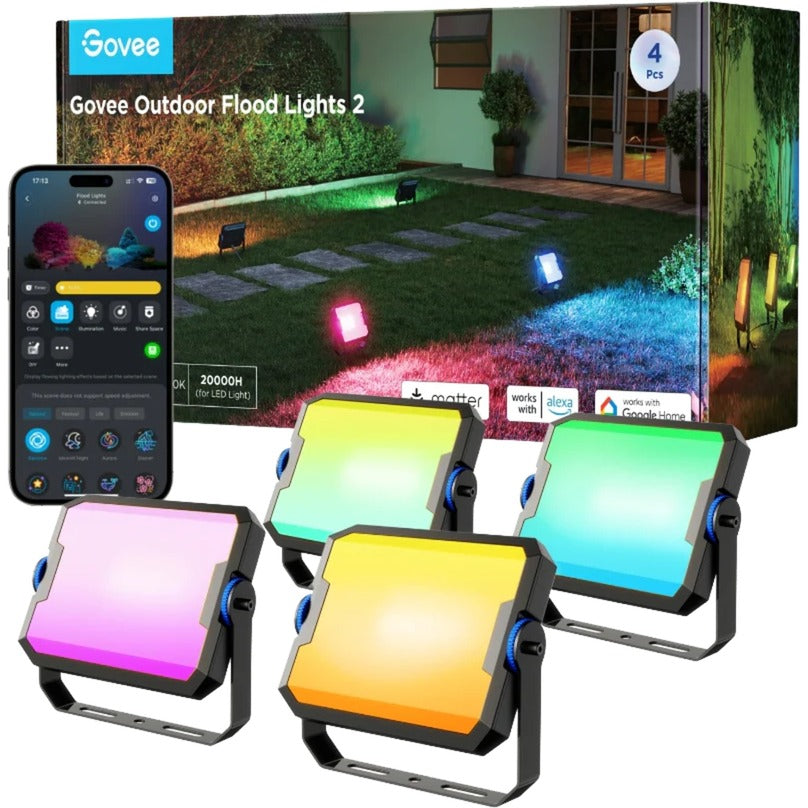 Govee Outdoor Flood Lights 2 Mood Lighting (4 Pack)-0
