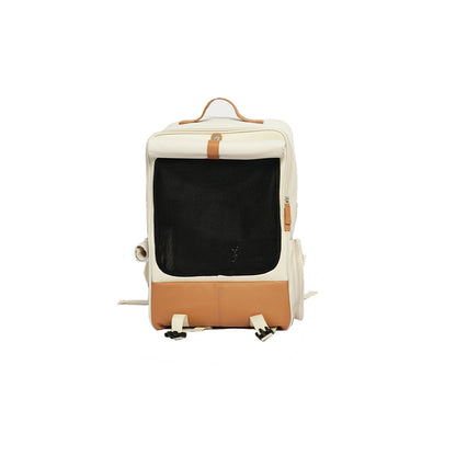 Hazelnut Breathable Mocha Pet Carrier Backpack-0