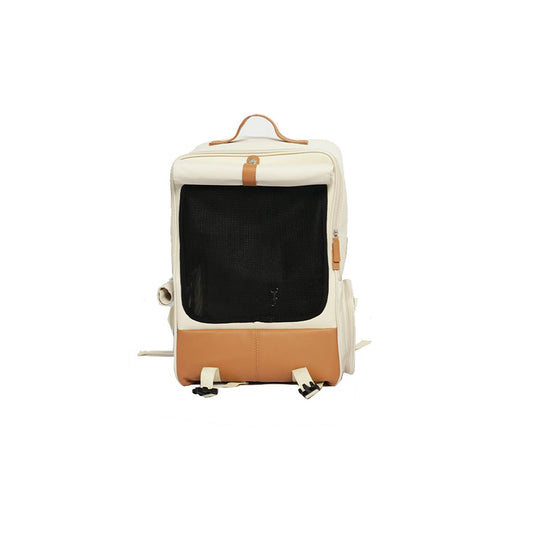 Hazelnut Breathable Mocha Pet Carrier Backpack-0