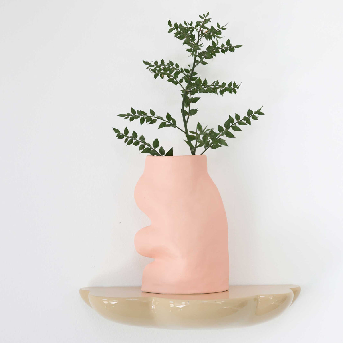 Fluxo Ceramic Vase -  Large Pink-1